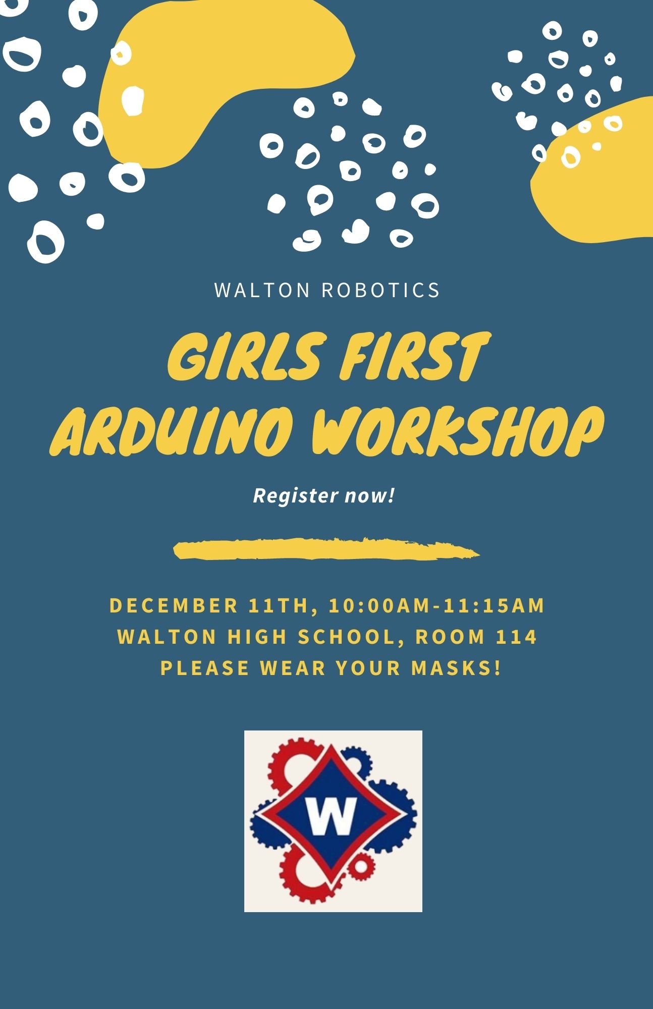 Walton Robotics Hosts Free Arduino Workshop Walton Robotics